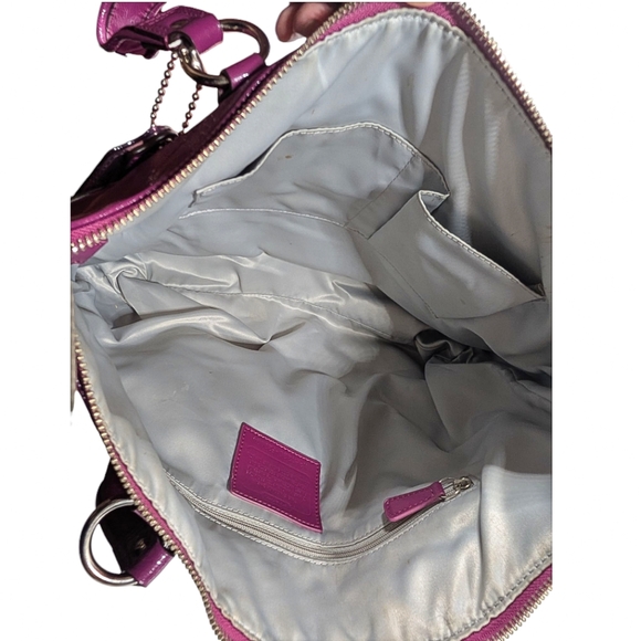 Coach Pink Leather Tote Bag - Picture 10 of 12